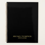 Noir et or professionnel<br><div class="desc">Professional planner dispose de nom personnalisé et texte en or classique serif style de police sur arrière - plan noir.

Veuillez noter : Les parties métallisées sont simulées par le design. Il n'y aura pas de métal sur ce produit.</div>