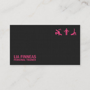 Noir et rose, carte de visite personnel