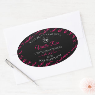 Noir et rose Cloud Étiquettes de produits avec log