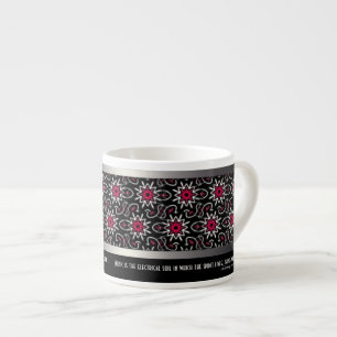 Noir et rose texte personnalisé Expresso Mugs