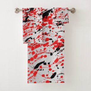 Noir et rouge Abstrait éclaboussure et goutte