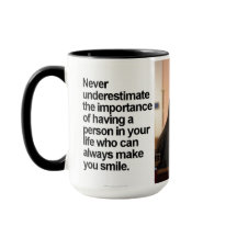 Noir fait sur commande tasse Smile77 de sonnerie