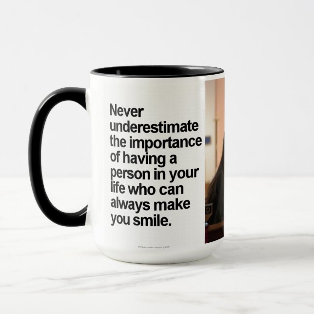 Noir fait sur commande tasse Smile77 de sonnerie (Gauche)