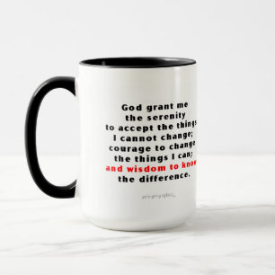 Noir fait sur commande tasse ZAZZ_IT de sagesse de