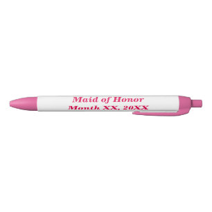Noir Femme d'honneur Stylo à moustache rose