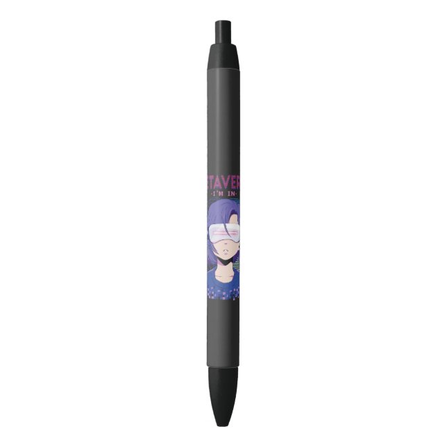 Noir Fille d'anime lunettes de réalité virtuelle Stylo (devant Vertical)