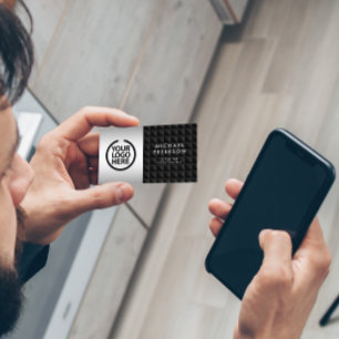 Noir futuriste   Carte de visite Motif triangle