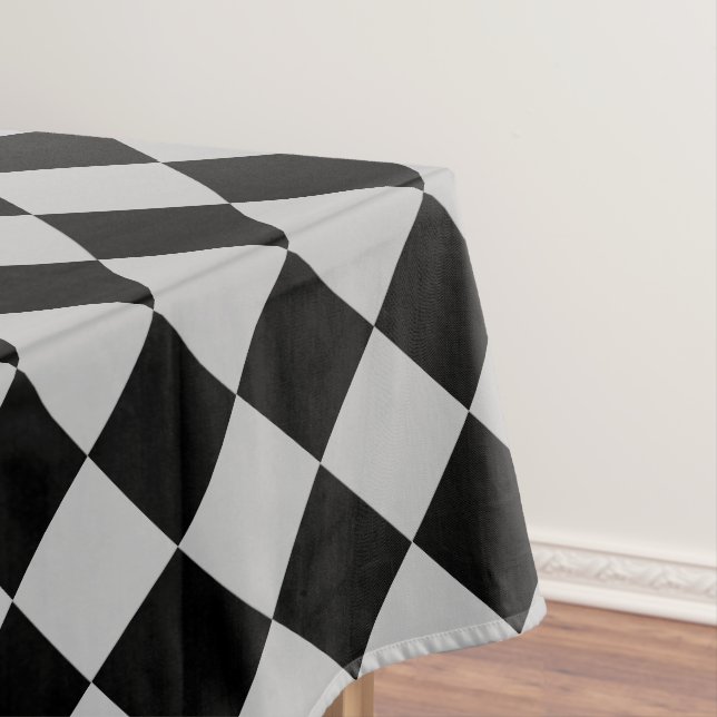 Noir gris À damiers Drapeau Sport Nappe (In Situ)