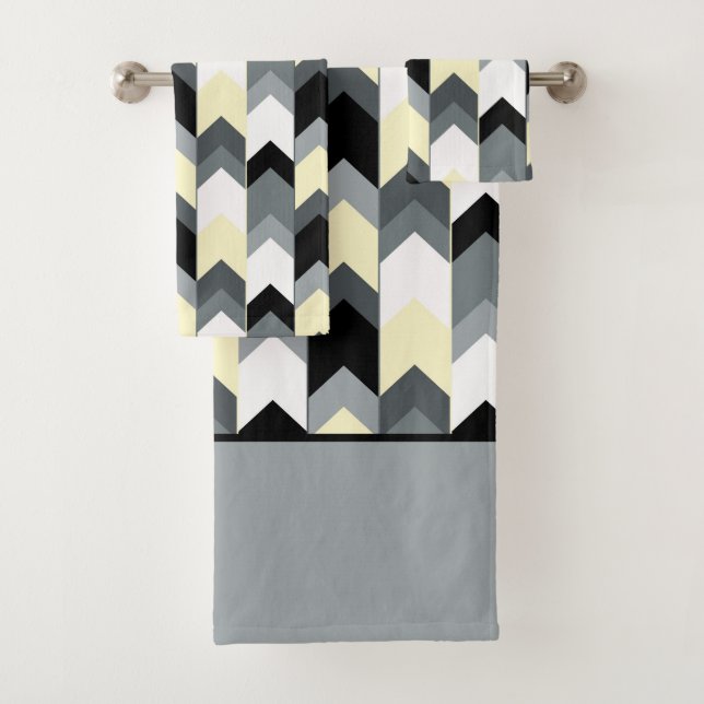 Noir, gris, chevron jaune (En situation)