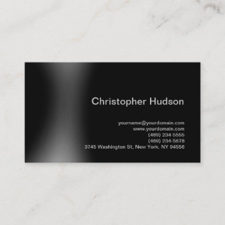 Noir gris simple Carte de visite standard