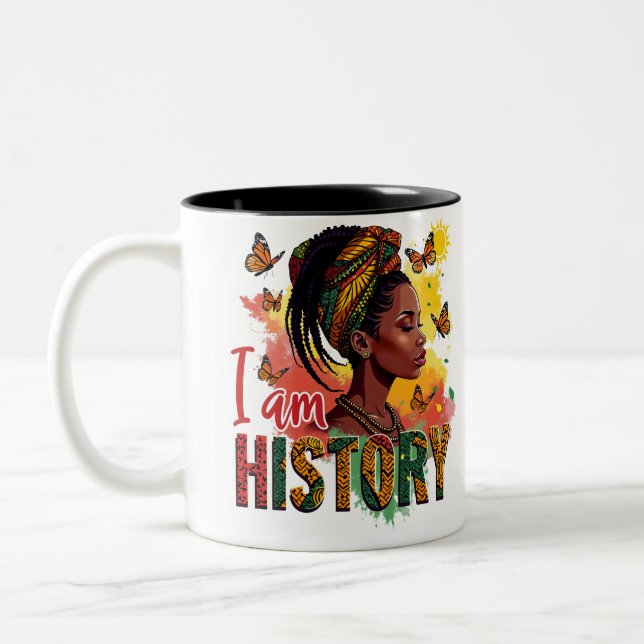 Noir Histoire Conception de Mugs & Tasses (Gauche)