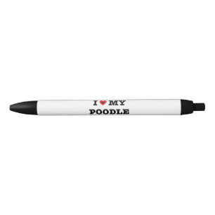 Noir I coeur mon stylo de caniche