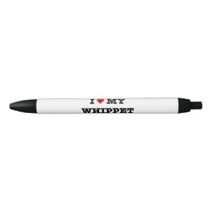 Noir I coeur mon stylo de whippet