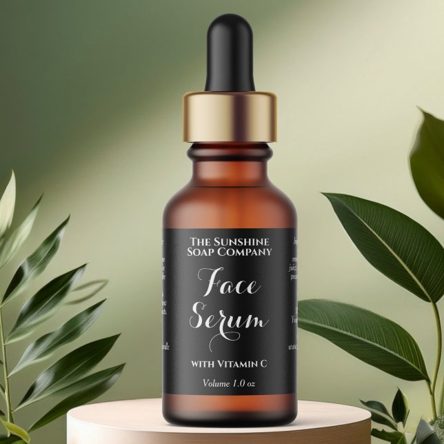Noir imperméable Cosmétique Dropper Étiquettes bou (Créateur téléchargé)