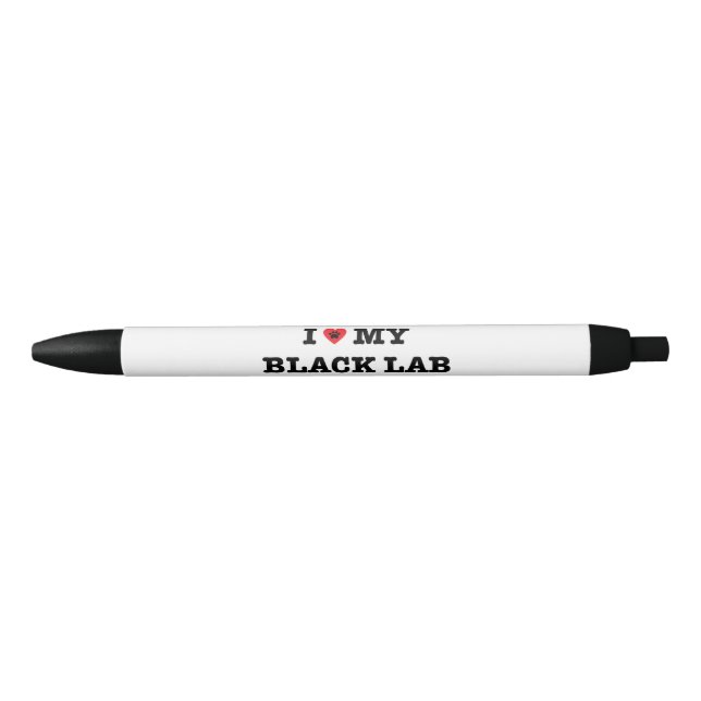Noir Je Coeur Mon Stylo Black Lab (Devant)