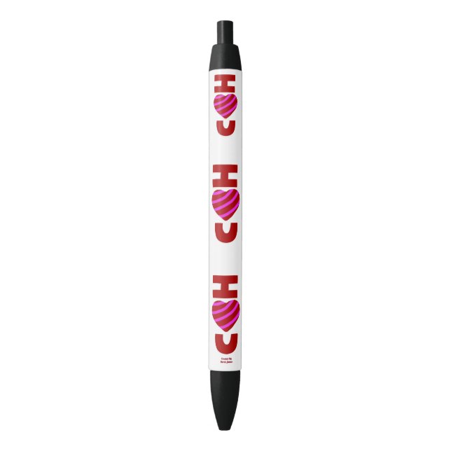 Noir Je T'Aime Stylo (devant Vertical)