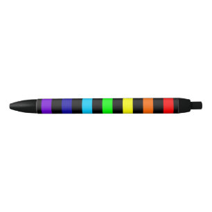 Noir L'arc-en-ciel barre le stylo