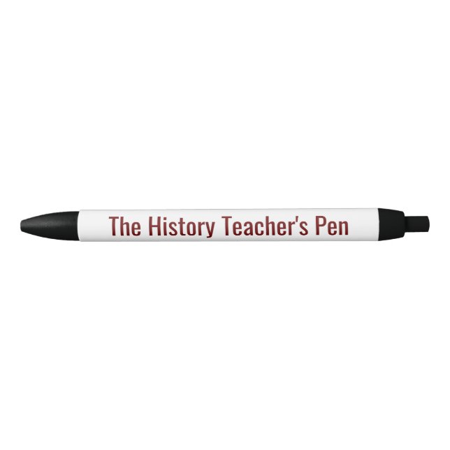 Noir Le stylo de l'enseignant d'histoire - Drôle cadeau (Devant)