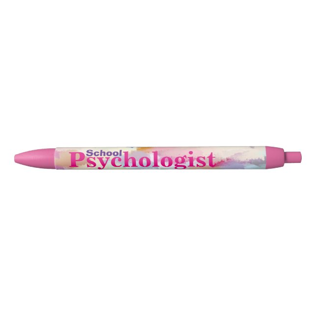 Noir Le stylo du psychologue rose d'école (Devant)
