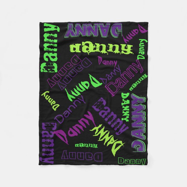 Noir Lime violet Vert Neon Nom de couverture Colla (Devant)