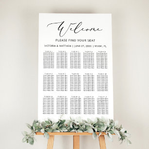 Noir moderne Blanc 15 Tables Mariage Tableau de si