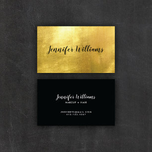 Noir moderne + Faux Gold Foil   CARTE DE VISITE
