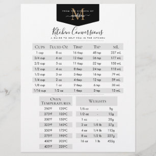 Noir Monogramme Recette Conversions de cuisine