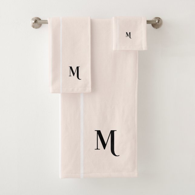 Noir Monogramme White Racing Stripes Pastel Rose (En situation)