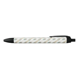 Noir Motif Rose vintage - Stylo