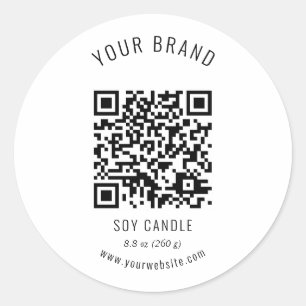 Noir neutre Code QR Marque Nom Étiquette du produi
