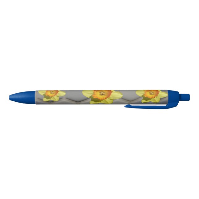 Noir Nuances de stylo bleu de jonquilles de motif (Bas)