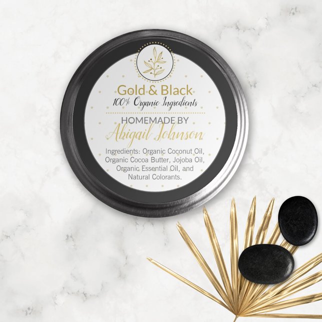 Noir & Or Étiquette de Beurre de Corps ou de Beurr (Créateur téléchargé)