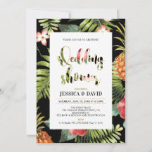 Noir & Or | Invitation Wedding shower d'été