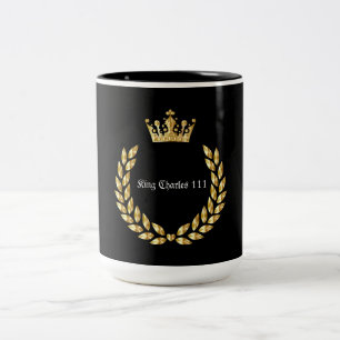 Noir/Or King Charles 111 Mug à café à deux tons