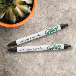 Noir Papa Préférerait Être Stylo De Golf
