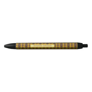 Noir Parfums jaunes stylo encre noire