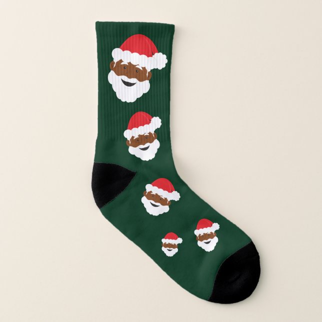 Noir Père Noël Peau Brown Noël vert (Gauche intérieur)