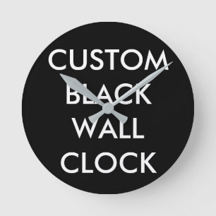 NOIR personnalisé par coutume 8" horloge murale