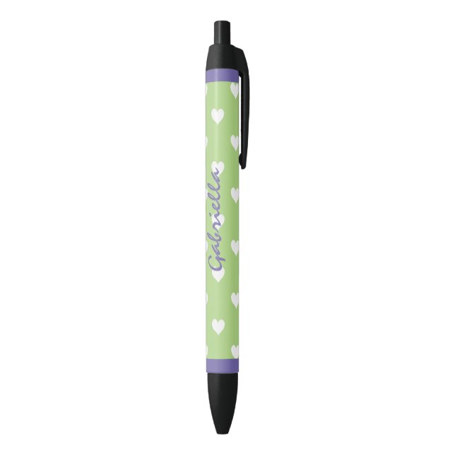 Noir Personnalisé : Stylo blanc pourpre vert d'encre de (Bas (Vertical))