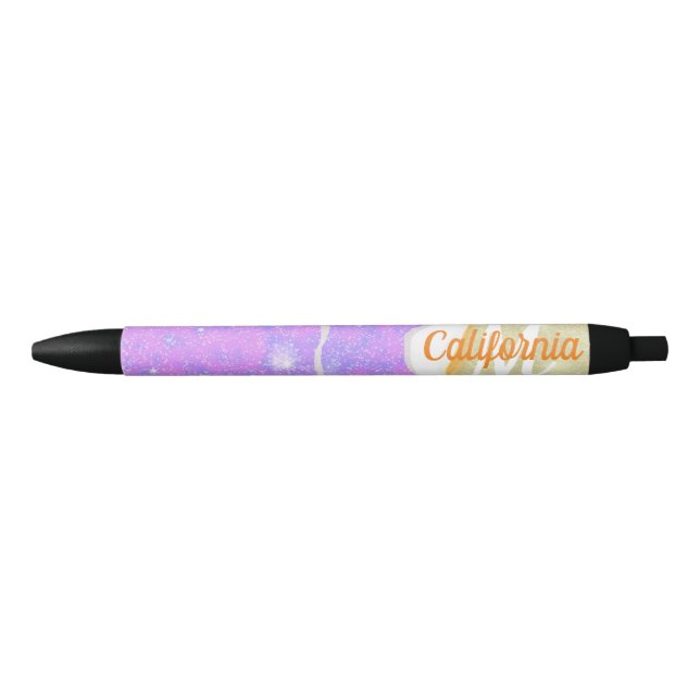 Noir Plage étoilée  Stylo à encre noire (Devant)