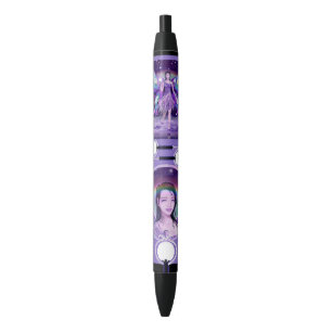 Noir Pluie violette fée stylo