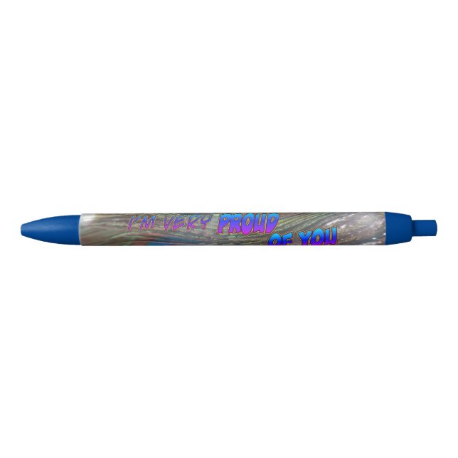 Noir Plume de paon fière Stylo (Devant)
