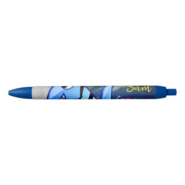 Noir Poisson de stylo et de stylo à l'école (Devant)