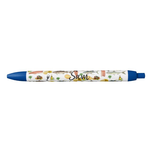 Noir Poisson de stylo et de stylo à l'école (Devant)