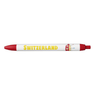 Noir Pot Fondue Suisse Stylo typographique