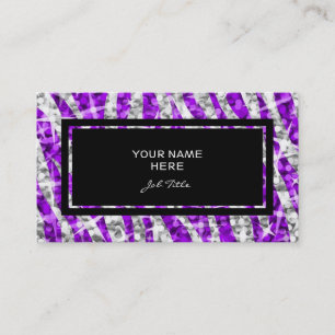 Noir pourpre de carte de visite de rectangle de