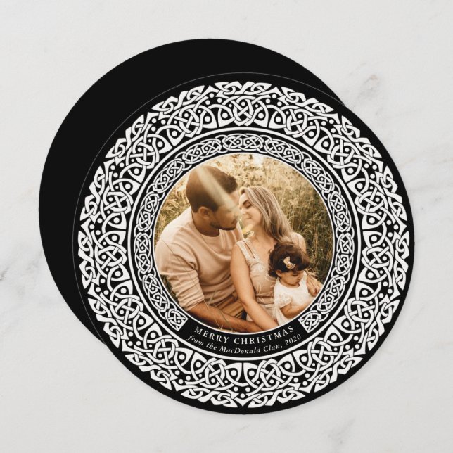 Noir rond + blanc blanc blanc Carte photo de vacan (Devant / Derrière)