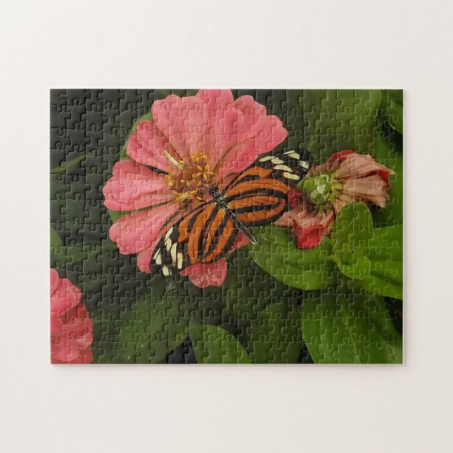 Noir Rouge blanc papillon face puzzle (Horizontal)