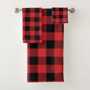 Noir rouge de motif de Noël de plaid de contrôle
