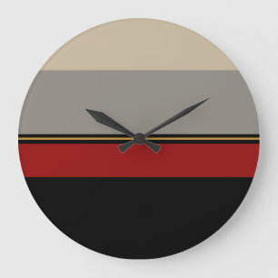 Noir, rouge, gris et horloge bronzage
